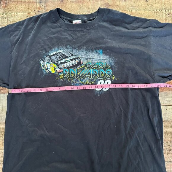 Carl Edwards NASCAR Chase Authentics Black Graphic T-Shirt 2XL 100% Cotton Racin - Picture 4 of 7